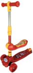 NOVOKIDS Trotineta 2 in 1 pentru copii cu roti luminoase din silicon NOVOKIDS Mini Scooter 8010, Cu melodii , 3 roti, Pliabila, Maner reglabil pe inaltime, Maxim 50 kg, Functie trotineta fara pedale, Rosu (NKM Trotineta