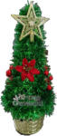 NOVOKIDS Brad artificial de Craciun NOVOKIDS Mini Christmas Tree, Pentru casa si birou, Cu decoratiuni si suport incluse, Coroana bogata, Inaltime 35 cm, Pom de Craciun, Ecologic, Verde (NKMINICHRTGREEN)