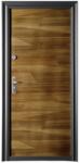 NOVO DOORS Usa metalica de exterior cu izolatie si vizor Novo Doors ND7004 , 2 yale, tabla 0, 7 mm, balamale si clanta incluse, toc de 7 centimetri, pentru casa si apartament, Maron (ND7004) - shopxl