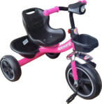 NOVOKIDS Tricicleta cu pedale NOVOKIDS Falcon Trike, Cu melodii si lumini, Max 30 kg, Roti din spuma cauciucata EVA, Cadru metalic, Model motocicleta, Roz (NKFLCNTRIKEPINK)
