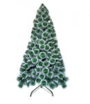 NOVOKIDS Brad artificial de Craciun cu varfuri albe NOVOKIDS PineTree, Cu ace lungi, Coroana bogata, Inaltime 120 cm, Suport inclus, Pom de Craciun, Ecologic, Alb cu Verde (NKA1PINE120)