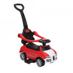 NOVOKIDS Masinuta copii si bebe NOVOKIDS Classico Rider 2 in 1 , Cu melodii si sunete, Maner de impins pentru parinti detasabil, Functie trotineta fara pedale, Pentru interior si exterior, Rosu (NKCLSRIDER2IN1