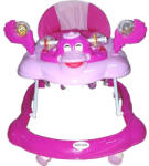 BabyCare Premergator Reglabil in 3 Trepte Baby Care , Ratusca, Pliabil, 8 Roti, Cu Melodii, Roz (RORAT)