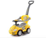 NOVOKIDS Masinuta copii si bebe FUNNY Sport Car, cu melodii, maner de impins pentru parinti, bara de protectie, design modern, Galben (FUNNYYELLOW)
