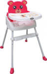 NOVOKIDS Scaun de masa 3 in 1 pentru copii si bebe NOVOKIDS Teddy Bear , transformabil in scaunel copii, functie inaltator scaun, 2 trepte de inaltime, sezut comfortabil, masuta detasabila, model Ursulet, Roz  Scaun de masa bebelusi, inaltator