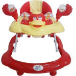 NOVOKIDS Premergator Reglabil in 3 Trepte NOVOKIDS Happy Duck , Ratusca, Pliabil, 8 Roti, Cu Melodii, Rosu (NKHDRED)
