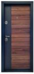 NOVO DOORS Usa metalica de apartament cu izolatie si vizor Novo Doors First Class NDFC09, Deschidere Stanga Dreapta, Dimensiune 200X88 cm, Tabla 12 mm, Kit complet, Gri antracit cu insertie Nuc (NDFC09)