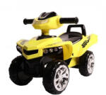 NOVOKIDS Masinuta cu Functie de Trotineta Fara Pedale Pentru Copii NOVOKIDS ATV No Fear Rider, Maxim 25 Kg, Cu Melodii, Sezut comfortabil, Galben cu Negru (NKFEARATVYELLOW)
