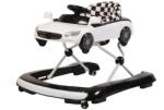 NOVOKIDS Premergator Reglabil in 3 Trepte NOVOKIDS Super Cabrio Car, 3 in 1, Transformabil in Antemergator si Masinuta copii, Pliabil, Cu Melodii si lumini, Volan, Alb (NKSPRCABRIOCARWHITE)