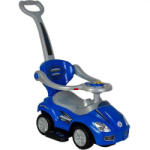 NOVOKIDS Masinuta copii si bebe NOVOKIDS MegaCar, Cu melodii si lumini, Maner de impins pentru parinti detasabil, Functie trotineta fara pedale, Pentru interior si exterior, Albastru (NKMGACARBLUE)