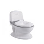 NOVOKIDS Olita premium pentru copii NOVOKIDS Atlantic seat, Cu sunete, Vas detasabil, Plastic non toxic, Suport hartie igienica, Gri cu Alb (NKATLPOTTYGRAY) Olita