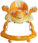 BabyCare Premergator Reglabil in 3 Trepte Baby Care , Ratusca, Pliabil, 8 Roti, Cu Melodii, Galben (RRAT-pm)