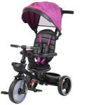 NOVOKIDS Tricicleta pliabila cu copertina NOVOKIDS Classico Trike , Pedale si maner pentru parinti, Scaun reversibil cu rotire 360 grade , Functie Free Wheel, Cadru metalic, Fucsia (NKCLASSTRFUCS)