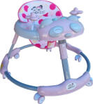 NOVOKIDS Premergator reglabil in 6 trepte de inaltime NOVOKIDS Baby Panda Walker, Cu melodii, Pliabil, Max 20 kg, Roti silentioase, Model Ursulet Panda, Roz (NKBBYPANWLKPINK)