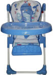 Baby Care Scaun de masa pentru copii si bebe Baby Care reglabil in 3 trepte, pliabil, centura de siguranta, sezut comfortabil, masuta detasabila, functie scoica, Albastru (BBCSCREGBLUE) Scaun de masa bebelusi, inaltator