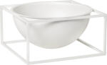 Audo Copenhagen Castronaș Kubus centerpiece scund 12 cm alb (71068-000567) Castron