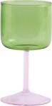 Hay Pahare pentru vin Tint Wine Glass verde-roz 2 buc (AB530-A668-AL49) Pahar