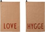 Design Letters Lavete mari de bucătărie Favourite Love Hyge bej 2 buc (10503001BEIGLOVHYG)