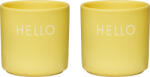 Design Letters Păhăruțe pentru ouă Hello galbene 2 buc (10101021YELLOHELLO)