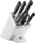 ZWILLING Bloc cu autoascuțire cu 5 cuțite și forfecuță Four Star albe (35148-207-0)