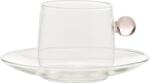 Zafferano Ceașcă pentru ceai Bilia 220 ml roz cu farfurioară (BA00708)