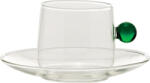 Zafferano Ceașcă pentru ceai Bilia 220 ml verde cu farfurioară (BA00713)