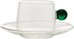 Zafferano Ceașcă pentru cafea Bilia 120 ml verde cu farfurioară (BA00813)