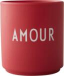 Design Letters Cană Favourite FR Amour roșie (10101018ROSEAMOUR)