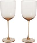 Ferm Living Pahare cu picior pentru vin roșu Host roz deschis 2 buc (1104267625) Pahar