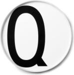 Design Letters Farfurie AJ litera Q de porțelan (10201500Q)
