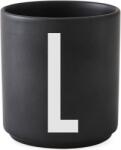 Design Letters Cană AJ litera L neagră de porțelan (10204000L)