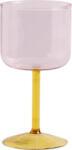 Hay Pahare pentru vin Tint Wine Glass roz și galben 2 buc (AB530-A668-AG85) Pahar