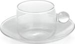 Zafferano Ceașcă pentru cafea Bilia 120 ml transparentă cu farfurioară (BA00800)