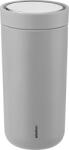 Stelton Cană termică To-Go Click 400 ml gri deschis mat din oțel dublu (685-13)