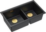 Quadron Logan chiuveta graniteq 76x45 cm negru HQL7645U7_PVDG1_U (HQL7645U7PVDG1U) Chiuveta