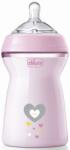 Chicco Шише Chicco - Natural Feeling, с биберон 6 м+, 330 ml, за момиче, асортимент (N0244) - ozone
