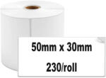AIMO Etichete termice 50 30 mm albe, 230 etichete, compatibile AIMO si Phomemo M110 M200 M220 (AIWP5030-230)