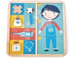 Tender Leaf Puzzle din lemn corpul uman Ouch Puzzle Tender Leaf Toys din ce suntem și cum să ne tratăm 12 piese (TL8419)