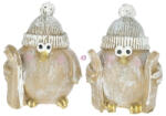 Decoration & Design 2 db-os Karácsonyi Cuki madár figura sállal, síléccel/snowboarddal 7, 2 cm (DD68234)