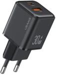 USAMS Бързо зарядно устройство Usams PD30W+QC3.0 A+C Dual-port, черен (CC189TC01)