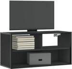 vidaXL fekete szerelt fa és fém TV-szekrény 80x31x39, 5 cm (848924)