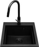 Pyramis Siros mosogató csapteleppel fekete/fekete 079822801BE (079822801BE)