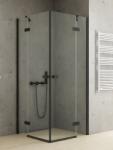 NEW TRENDY Reflexa Black zuhanykabin 110x100 cm négyszögletes fekete matt/átlátszó üveg EXK-4985 (EXK4985)