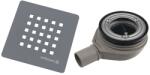 POLYSAN Polysan, TRENECA fürdőkád szifon, átmérő 90mm, DN40, huzat szürke matt, 84999.31 (84999.31)