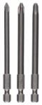 Bosch Bosch Csavarozó bit készlet extrakemény, 3 részes, PH1, PH2, PH3, 152 mm 2607001758 hossz 25 mm