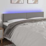 vidaXL sötétszürke szövet LED-es fejtámla 160x5x78/88 cm (3121339)