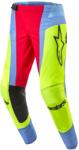 Alpinestars Pantaloni motocross Alpinestars Techstar Ocuri albastru deschis-galben fluo-rosu (AIM171-0205)