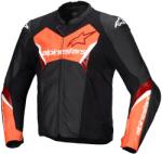 Alpinestars Geaca de piele moto Alpinestars Faster 3 negru-rosu fluo (AIM100-1062)