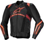 Alpinestars Geacă moto din piele Alpinestars Missile 3 Ignition negru-rosu fluo-rosu închis (AIM100-1054)