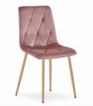  Scaun de dining din catifea roz LIBRA